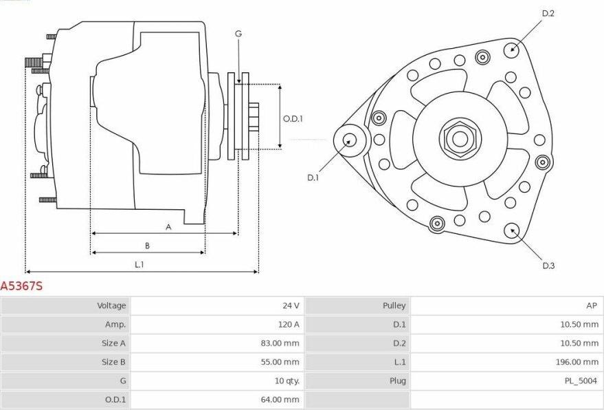 Mitsubishi A4TA8691 - Alternator www.molydon.hr