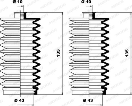 Moog K150093 - Kompletna Manžeta, upravljanje www.molydon.hr