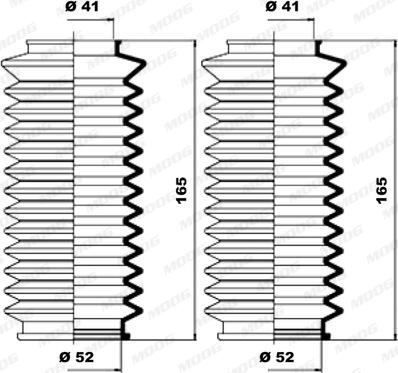 Moog K150037 - Kompletna Manžeta, upravljanje www.molydon.hr