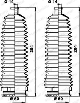 Moog K150212 - Kompletna Manžeta, upravljanje www.molydon.hr