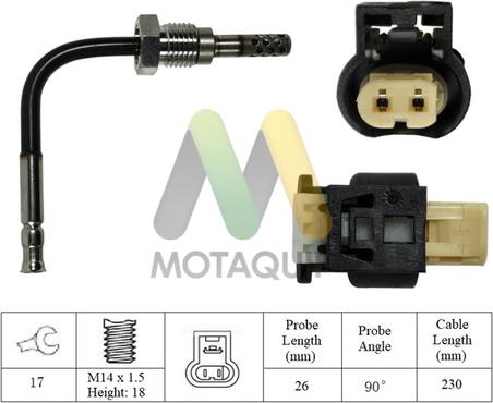 Motaquip LVET433 - Senzor, temperatura Ispušnih plinova www.molydon.hr