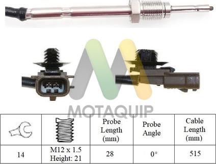 Motaquip LVET367 - Senzor, temperatura Ispušnih plinova www.molydon.hr