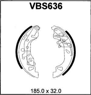 Motaquip VBS636 - Komplet kočnica, bubanj kočnice www.molydon.hr