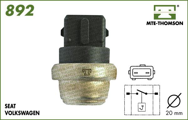 MTE-Thomson 892 - Prekidač temperature, ventilator radijatora / klima uređaja www.molydon.hr