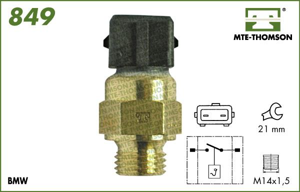 MTE-Thomson 849 - Prekidač temperature, ventilator radijatora / klima uređaja www.molydon.hr