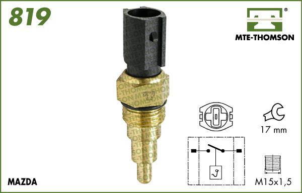 MTE-Thomson 819 - Prekidač temperature, ventilator radijatora / klima uređaja www.molydon.hr