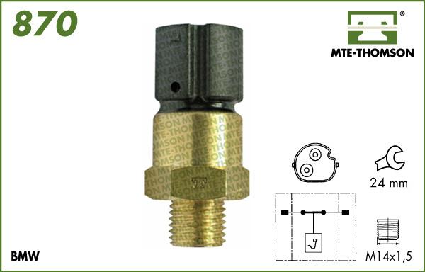 MTE-Thomson 870 - Prekidač temperature, ventilator radijatora / klima uređaja www.molydon.hr