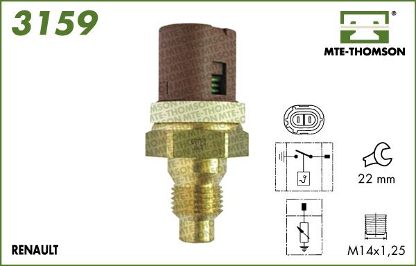 MTE-Thomson 3159 - Senzor, temperatura rashladne tekućinu www.molydon.hr