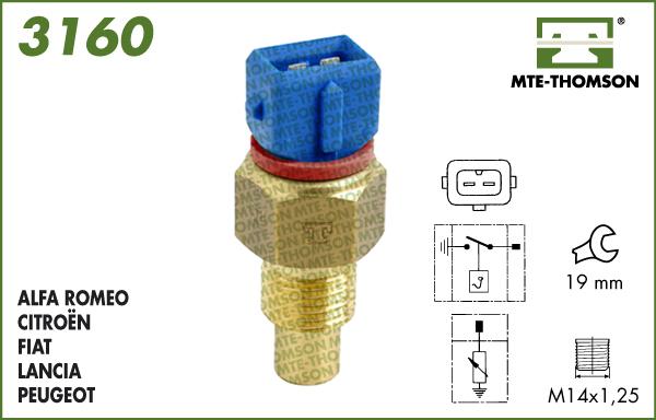 MTE-Thomson 3160 - Senzor, temperatura rashladne tekućinu www.molydon.hr