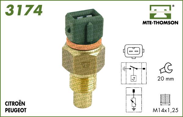 MTE-Thomson 3174 - Senzor, temperatura rashladne tekućinu www.molydon.hr