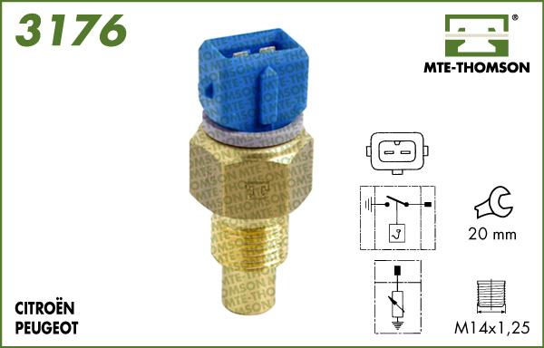 MTE-Thomson 3176 - Senzor, temperatura rashladne tekućinu www.molydon.hr