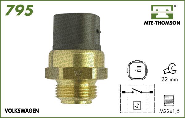 MTE-Thomson 795.95/90 - Prekidač temperature, ventilator radijatora / klima uređaja www.molydon.hr