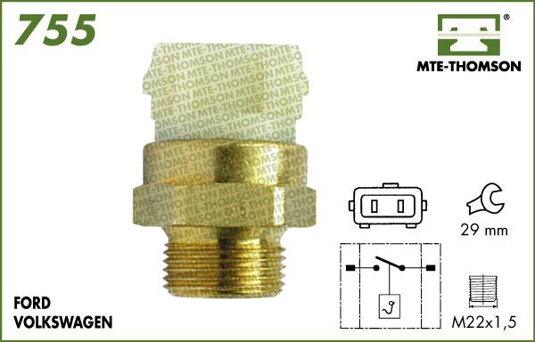 MTE-Thomson 755.92/81 - Prekidač temperature, ventilator radijatora / klima uređaja www.molydon.hr