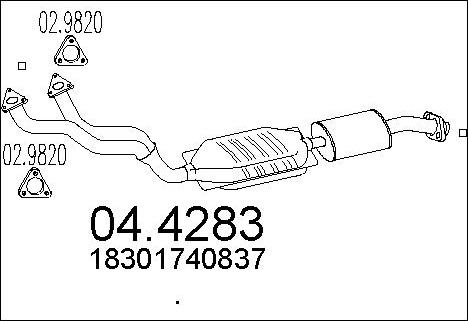 MTS 04.4283 - Katalizator www.molydon.hr