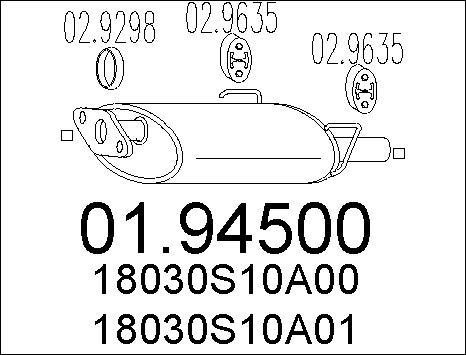 MTS 01.94500 - Zadnji Ispušni lonac www.molydon.hr