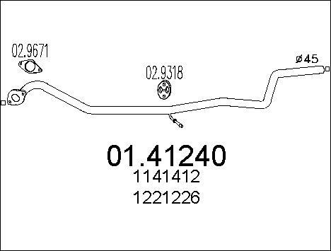 MTS 01.41240 - Ispušna cijev www.molydon.hr