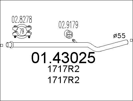 MTS 01.43025 - Ispušna cijev www.molydon.hr