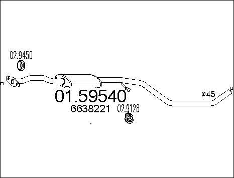 MTS 01.59540 - Srednji Ispušni lonac www.molydon.hr