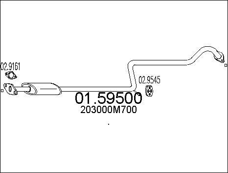 MTS 01.59500 - Srednji Ispušni lonac www.molydon.hr