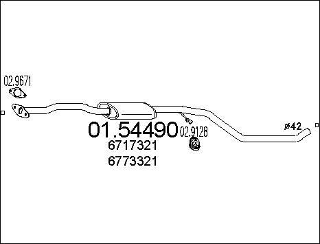 MTS 01.54490 - Srednji Ispušni lonac www.molydon.hr