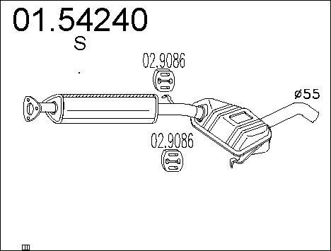 MTS 01.54240 - Srednji Ispušni lonac www.molydon.hr