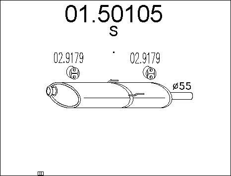 MTS 01.50105 - Srednji Ispušni lonac www.molydon.hr