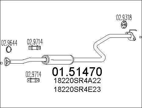 MTS 01.51470 - Srednji Ispušni lonac www.molydon.hr