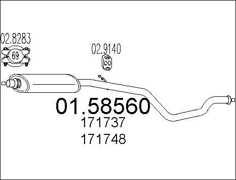 MTS 01.58560 - Srednji Ispušni lonac www.molydon.hr