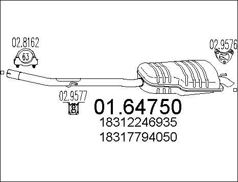 MTS 01.64750 - Zadnji Ispušni lonac www.molydon.hr