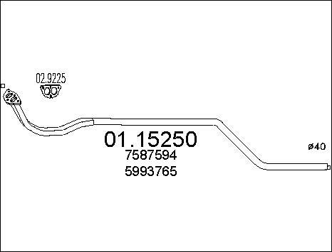 MTS 01.15250 - Ispušna cijev www.molydon.hr