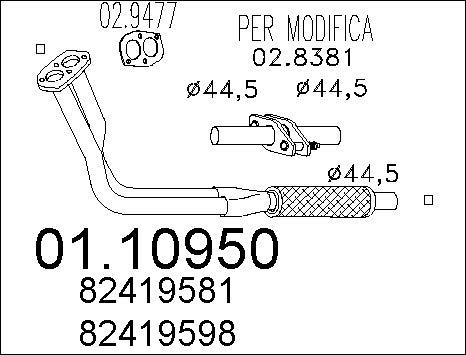 MTS 01.10950 - Ispušna cijev www.molydon.hr