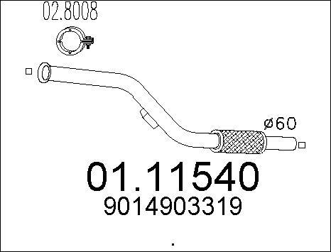 MTS 01.11540 - Ispušna cijev www.molydon.hr
