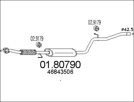 MTS 01.80790 - Srednji Ispušni lonac www.molydon.hr