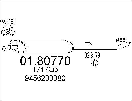 MTS 01.80770 - Srednji Ispušni lonac www.molydon.hr