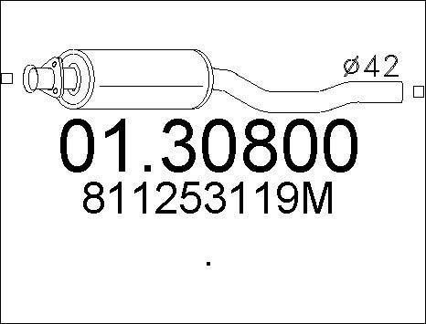 MTS 01.30800 - Prednji Ispušni lonac www.molydon.hr