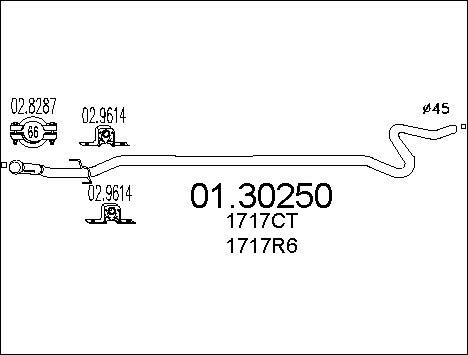 MTS 01.30250 - Ispušna cijev www.molydon.hr