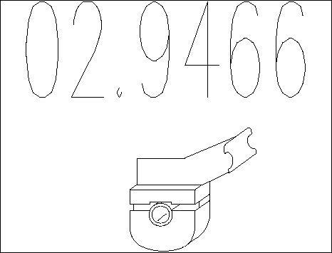 MTS 02.9466 - Držač, Ispušni sistem www.molydon.hr