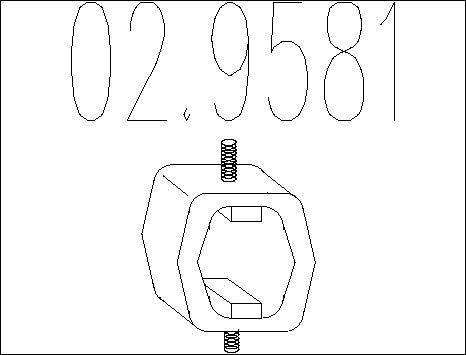 MTS 02.9581 - Držač, Ispušni sistem www.molydon.hr
