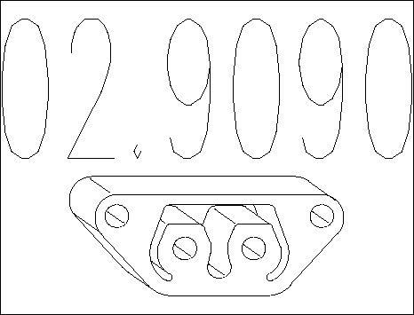 MTS 02.9090 - Držač, Ispušni sistem www.molydon.hr