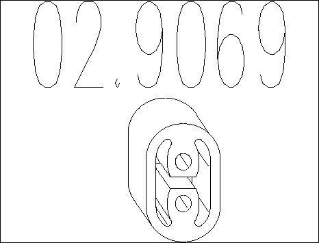 MTS 02.9069 - Držač, Ispušni sistem www.molydon.hr