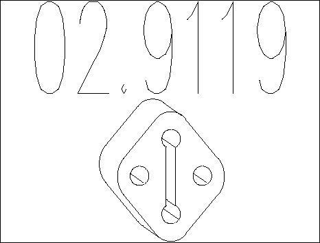 MTS 02.9119 - Držač, Ispušni sistem www.molydon.hr