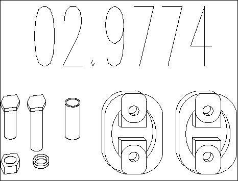 MTS 02.9774 - Držač, Ispušni sistem www.molydon.hr