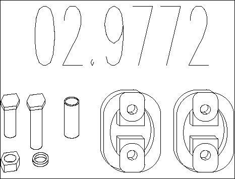 MTS 02.9772 - Držač, Ispušni sistem www.molydon.hr