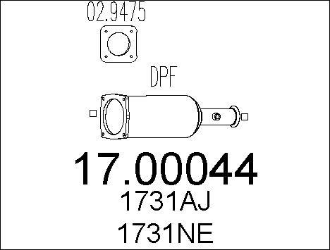 MTS 17.00044 - DPF filter, filter čestica www.molydon.hr