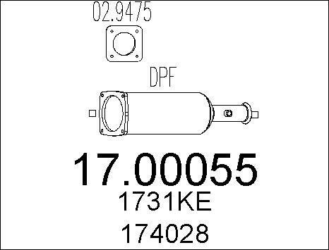 MTS 17.00055 - DPF filter, filter čestica www.molydon.hr