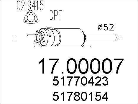 MTS 17.00007 - DPF filter, filter čestica www.molydon.hr