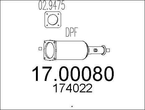 MTS 17.00080 - DPF filter, filter čestica www.molydon.hr