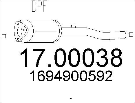 MTS 17.00038 - DPF filter, filter čestica www.molydon.hr