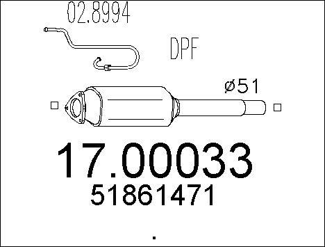 MTS 17.00033 - DPF filter, filter čestica www.molydon.hr