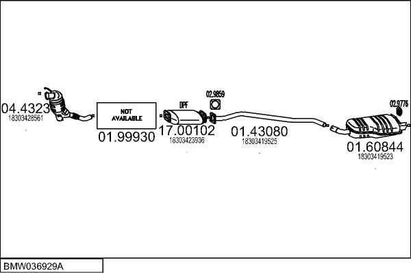 MTS BMW036929A018232 - Ispušni sistem www.molydon.hr